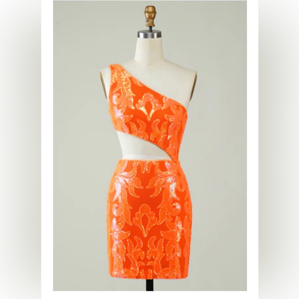Orange homecoming dress